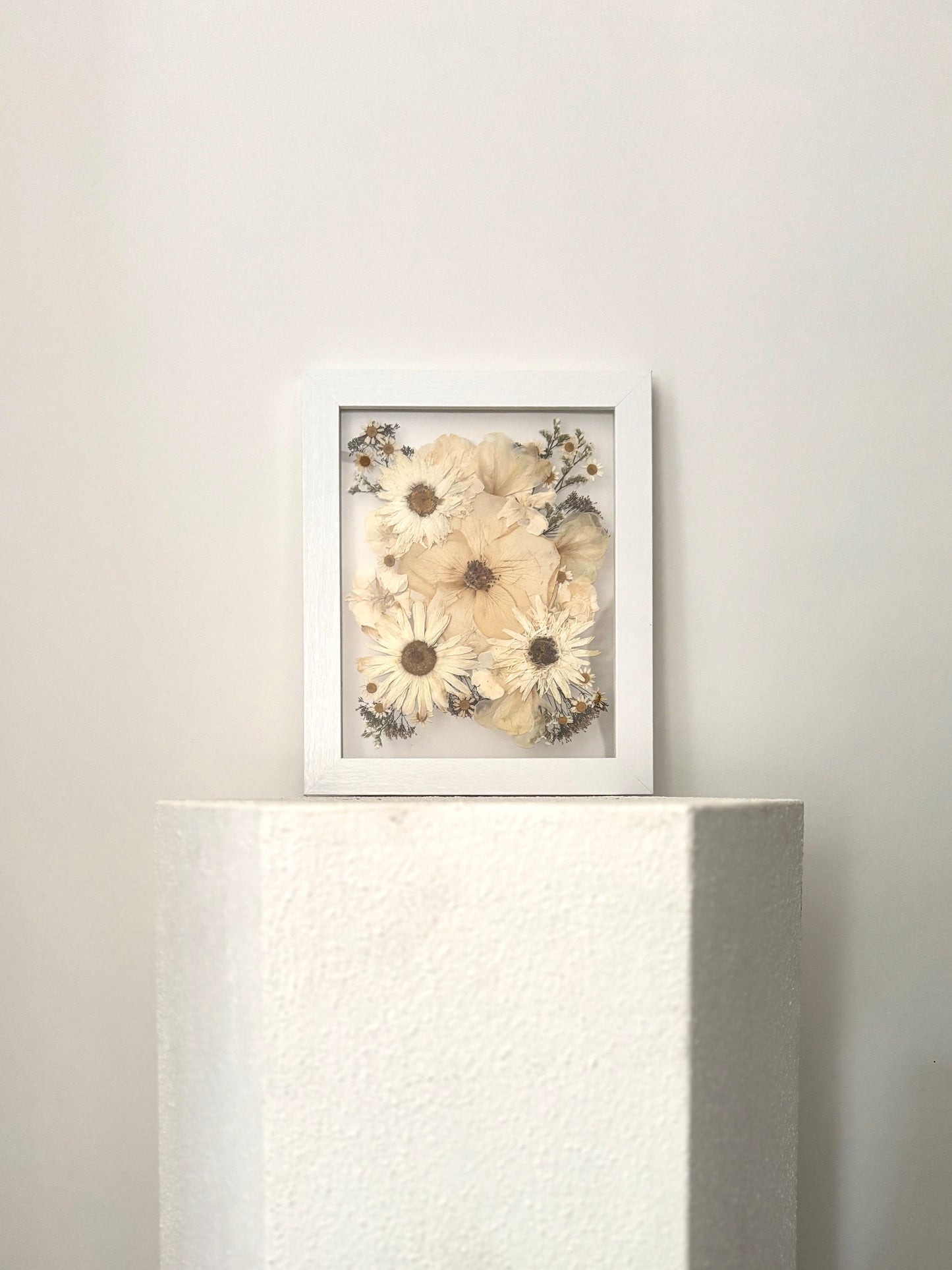 Préservation de bouquet - Cadre de fleurs pressées flottant