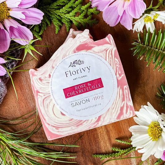 Savon en barre - Rose et chèvrefeuille