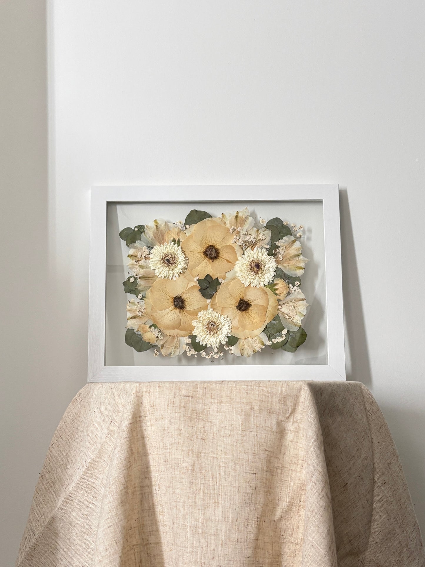 Préservation de bouquet - Cadre de fleurs pressées flottant