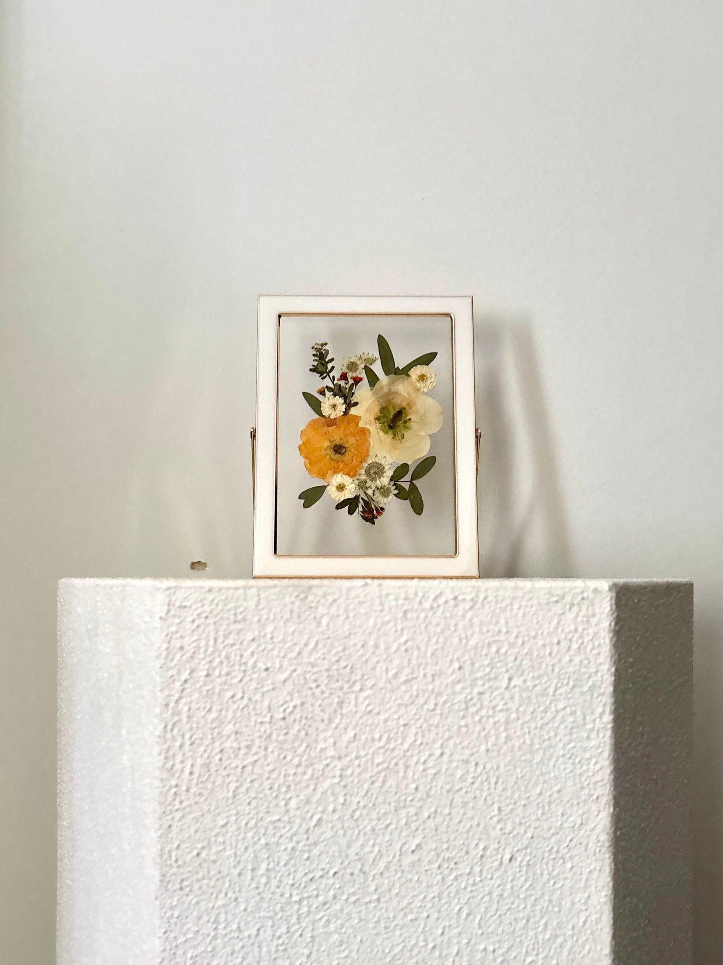 Préservation de bouquet - Cadre de fleurs pressées flottant