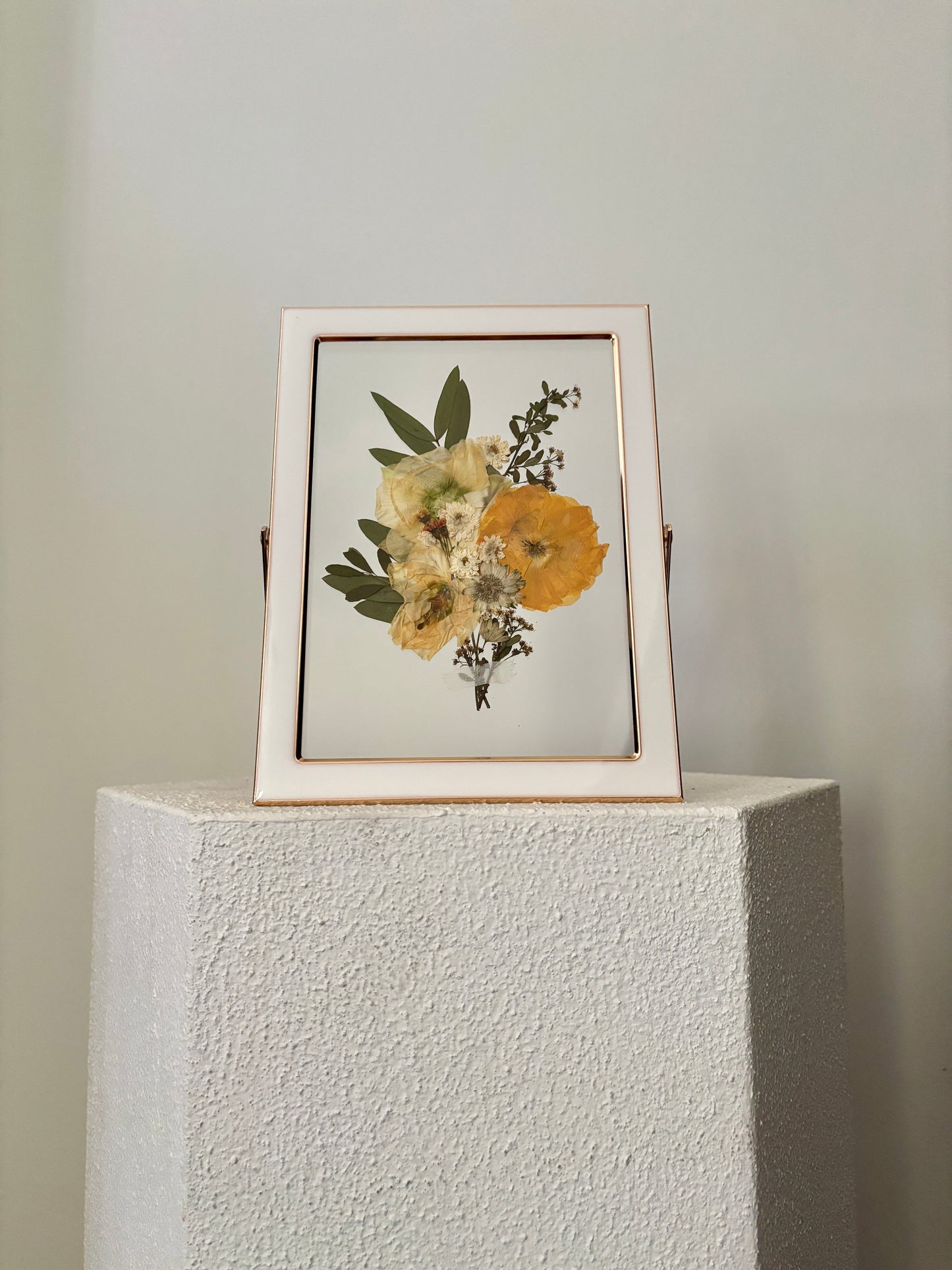 Préservation de bouquet - Cadre de fleurs pressées flottant