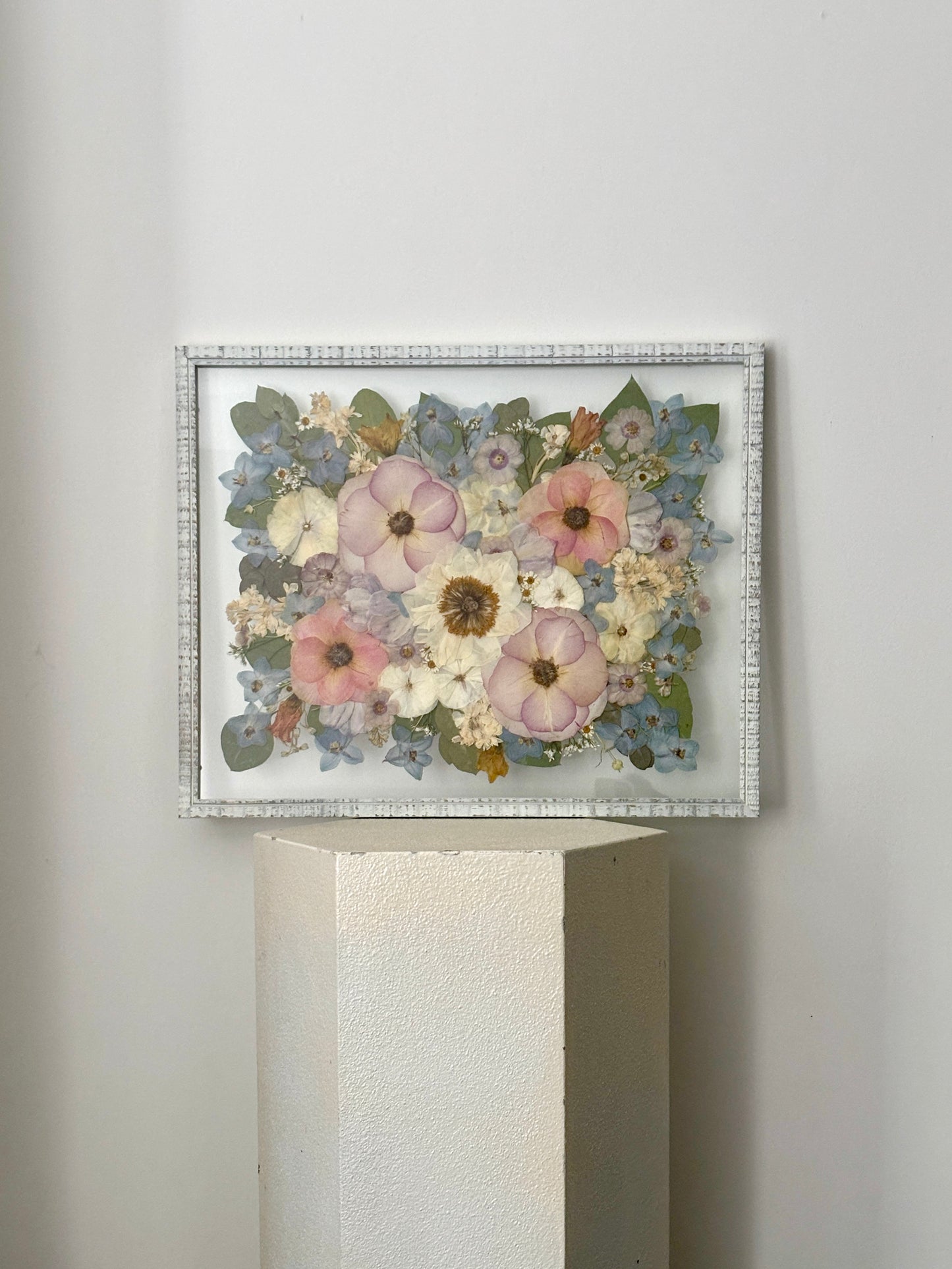 Préservation de bouquet - Cadre de fleurs pressées flottant