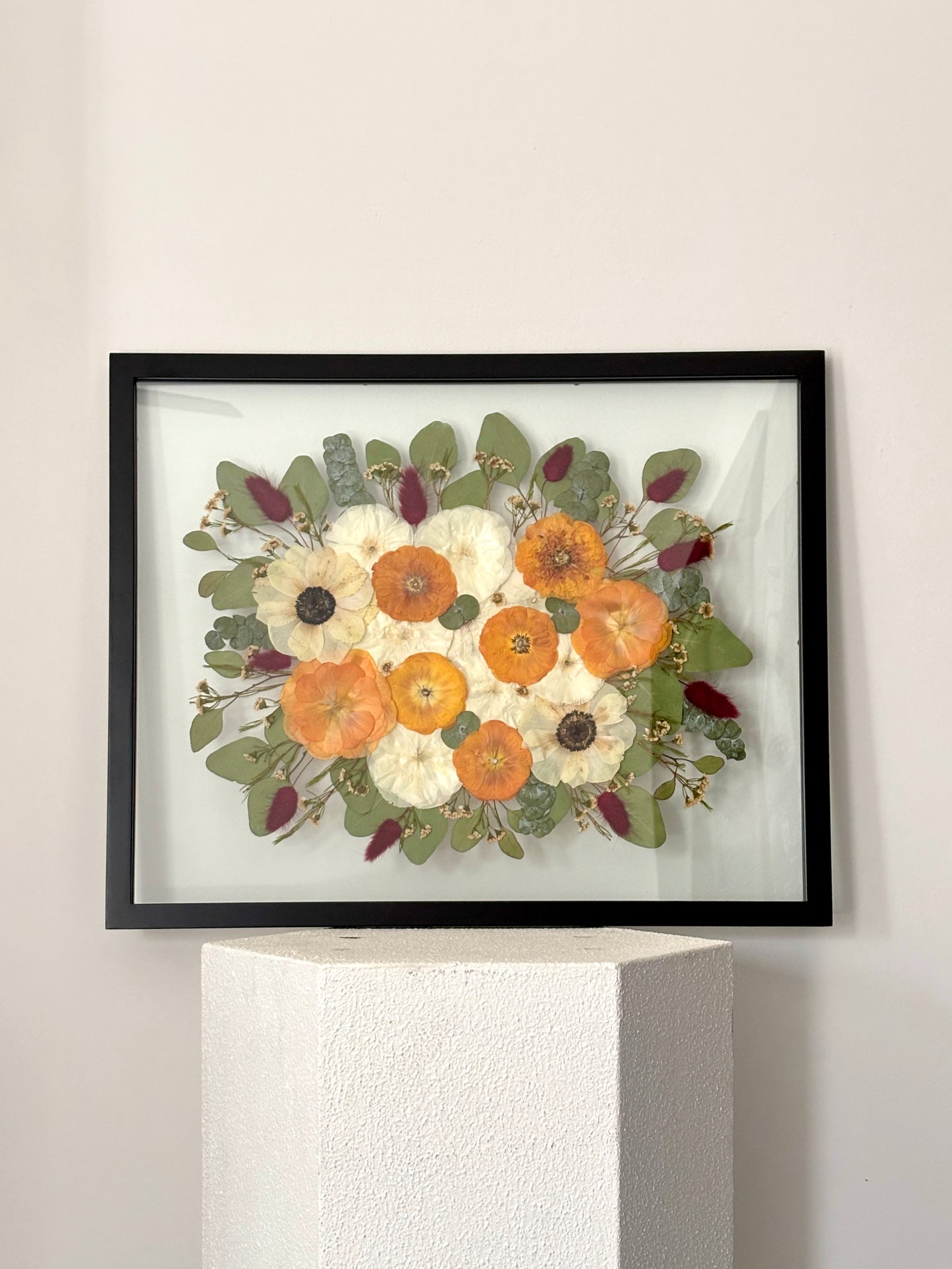 Préservation de bouquet - Cadre de fleurs pressées flottant