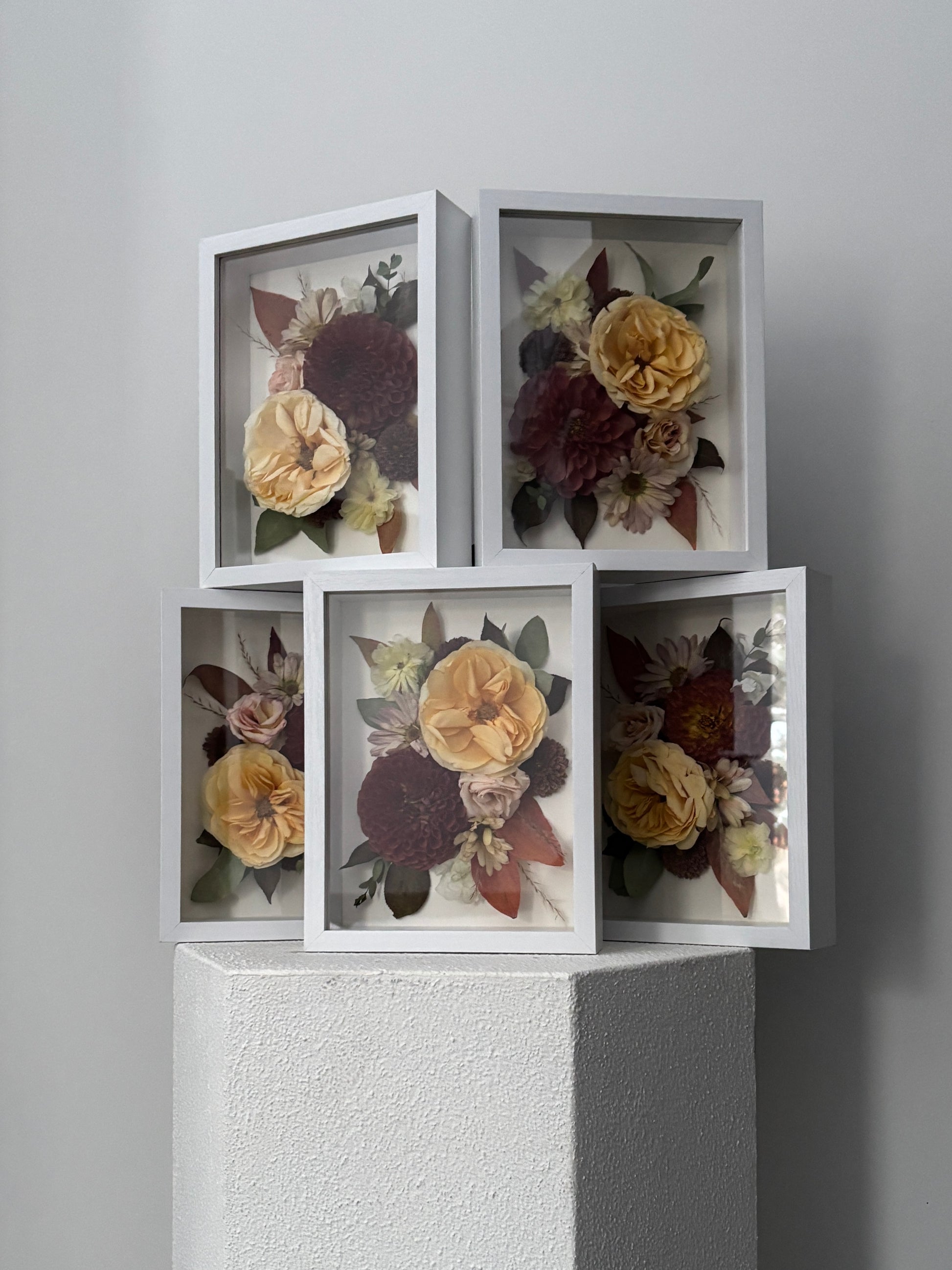 Petits cadres de fleurs préservation de bouquet de mariage pour donner en cadeau