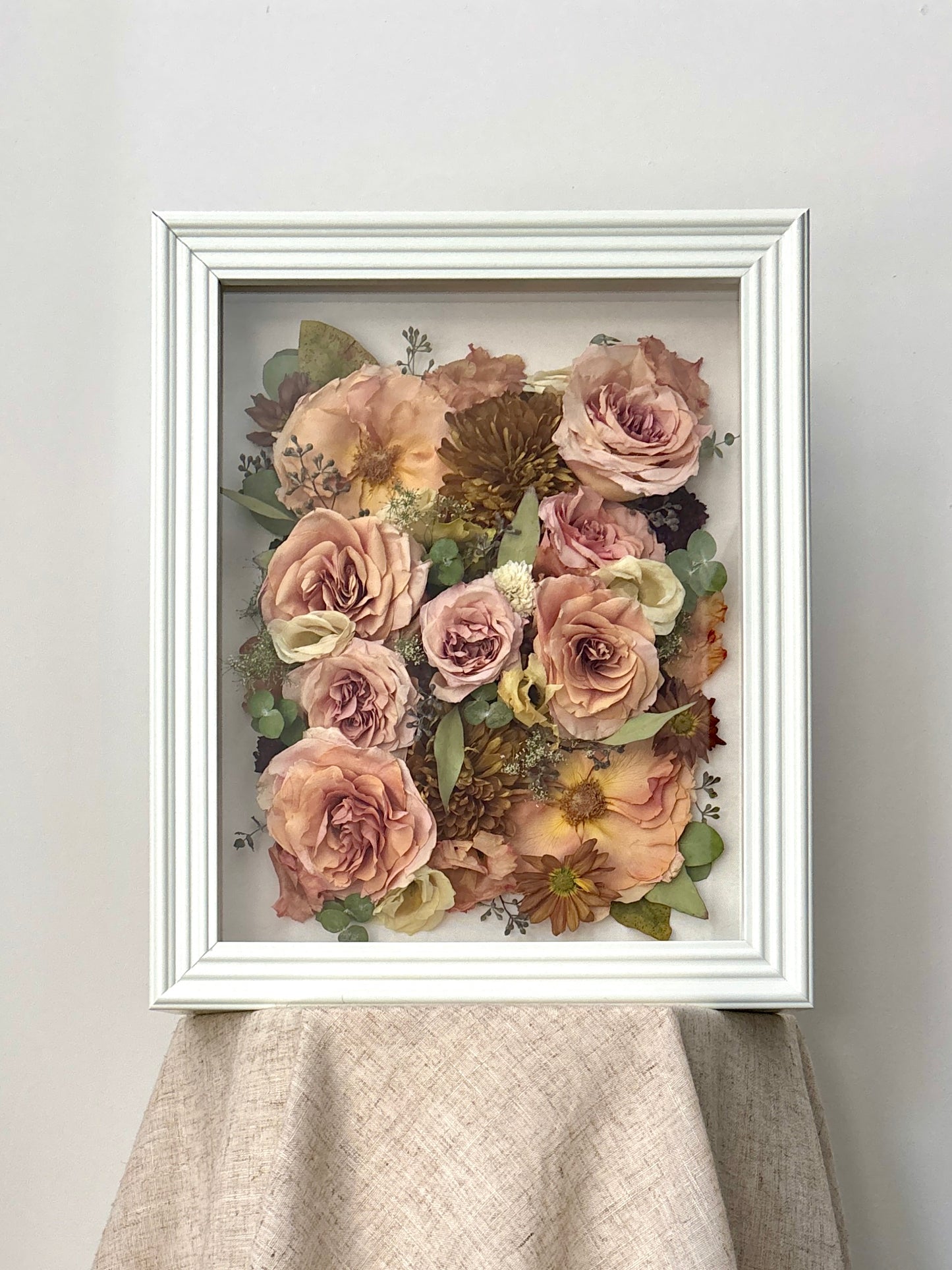 Préservation de bouquet dans un cadre 11x14 3D