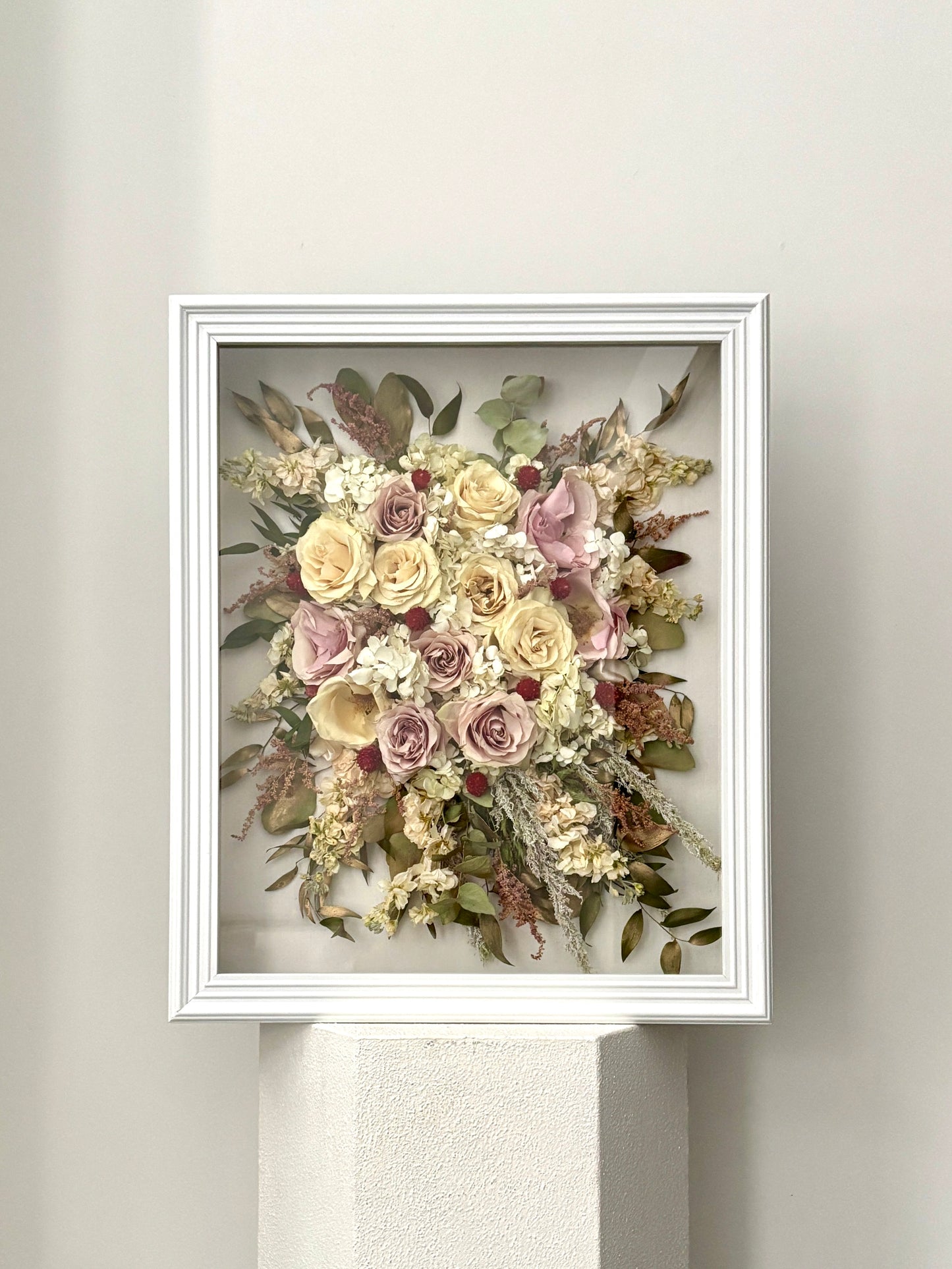 cadre 16x20 préservation de bouquet 3D