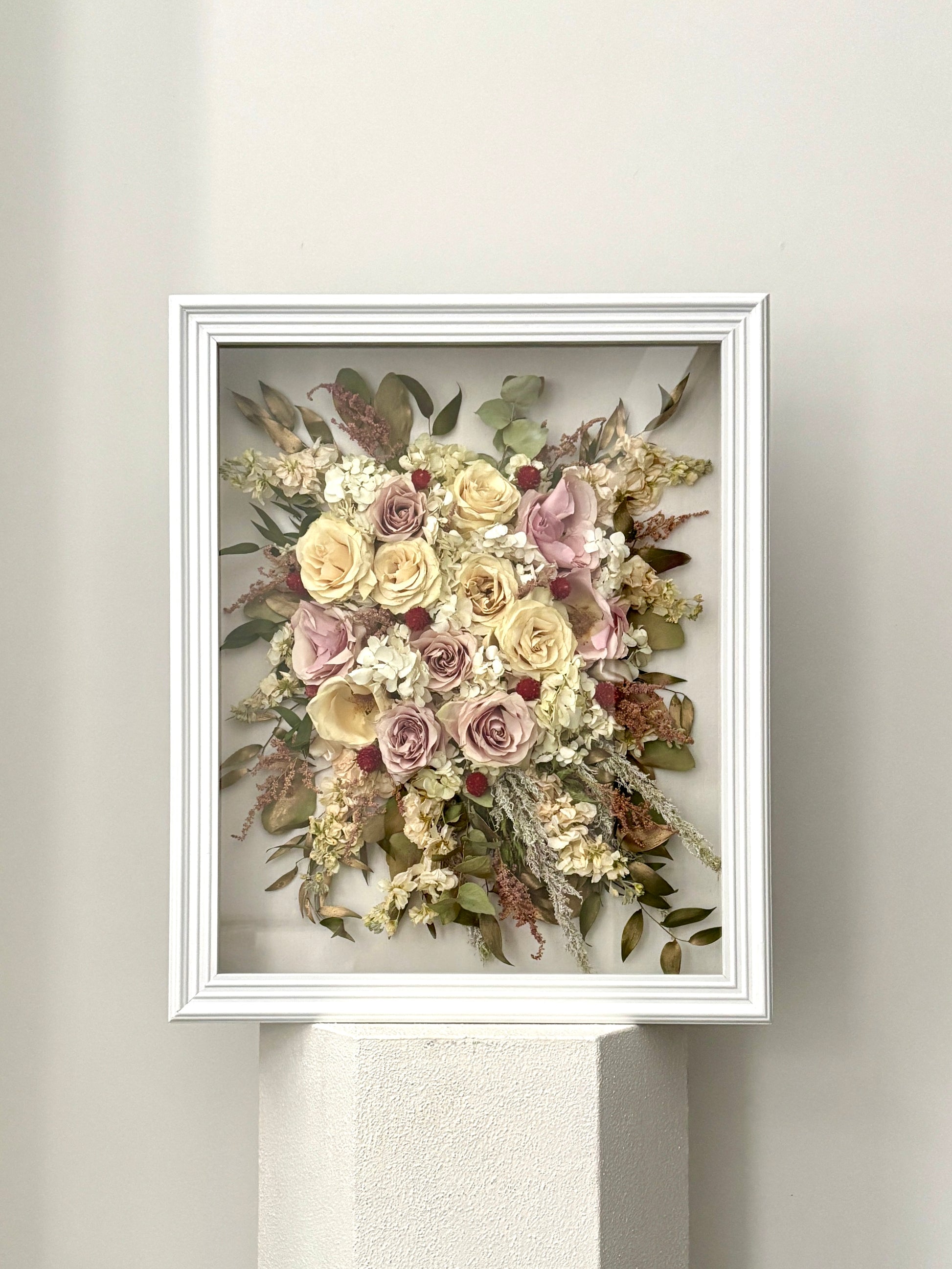 cadre 16x20 préservation de bouquet 3D